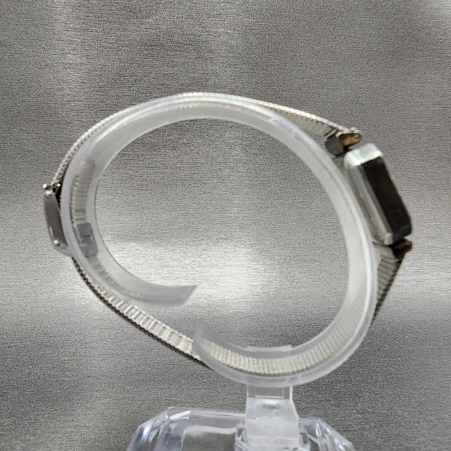 VTG Seiko Watch Women 22mm Silver Dial Blue bezel Silver Case Octagon Runs8