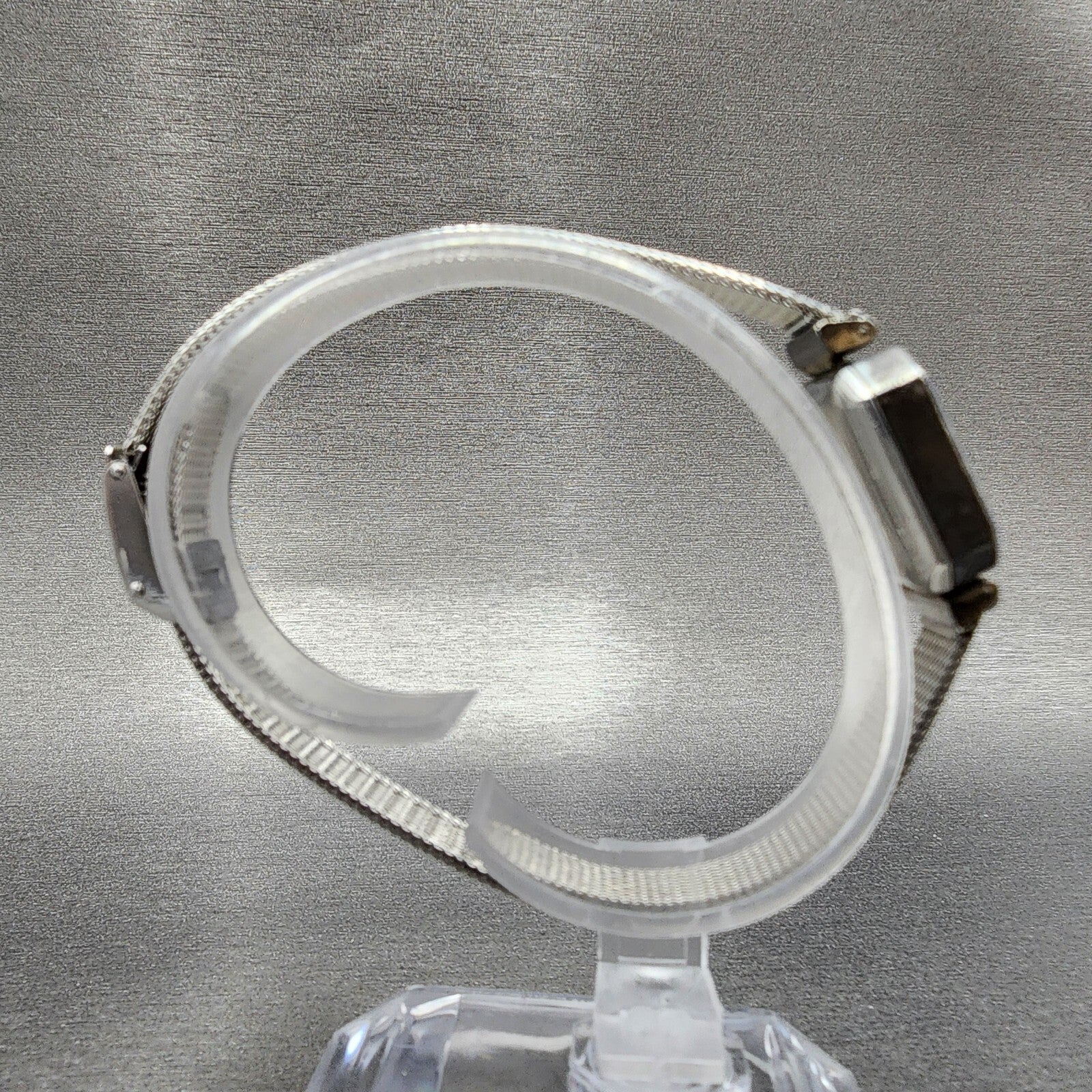 VTG Seiko Watch Women 22mm Silver Dial Blue bezel Silver Case Octagon Runs8