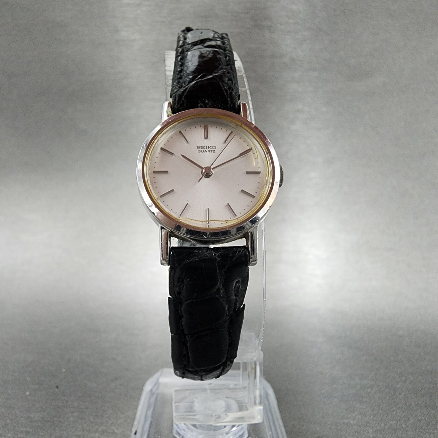 Seiko Watch Women 21mm Silver Dial Silver Tone Round 2C210130 New Battery5