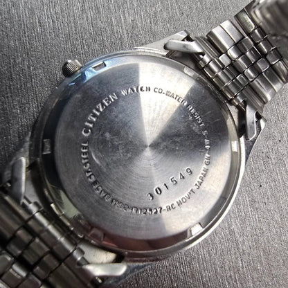 Citizen President Watch Men 35mm Blue Dial Silver Daydate 1102-R12527 New Batt10