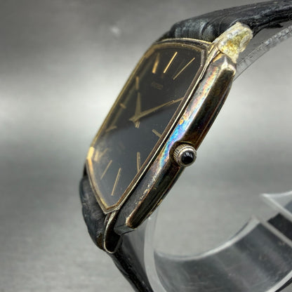 Citizen Exceed Watch Men 28mm Black Dial Gold Tone 2720-272005 New Battery VTG2