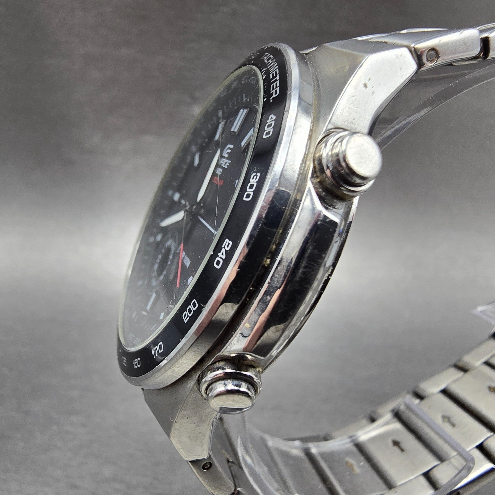 Casio Edifice EFA-134 Watch Men 44mm Black Dial Steel Alarm Chronograph Works2