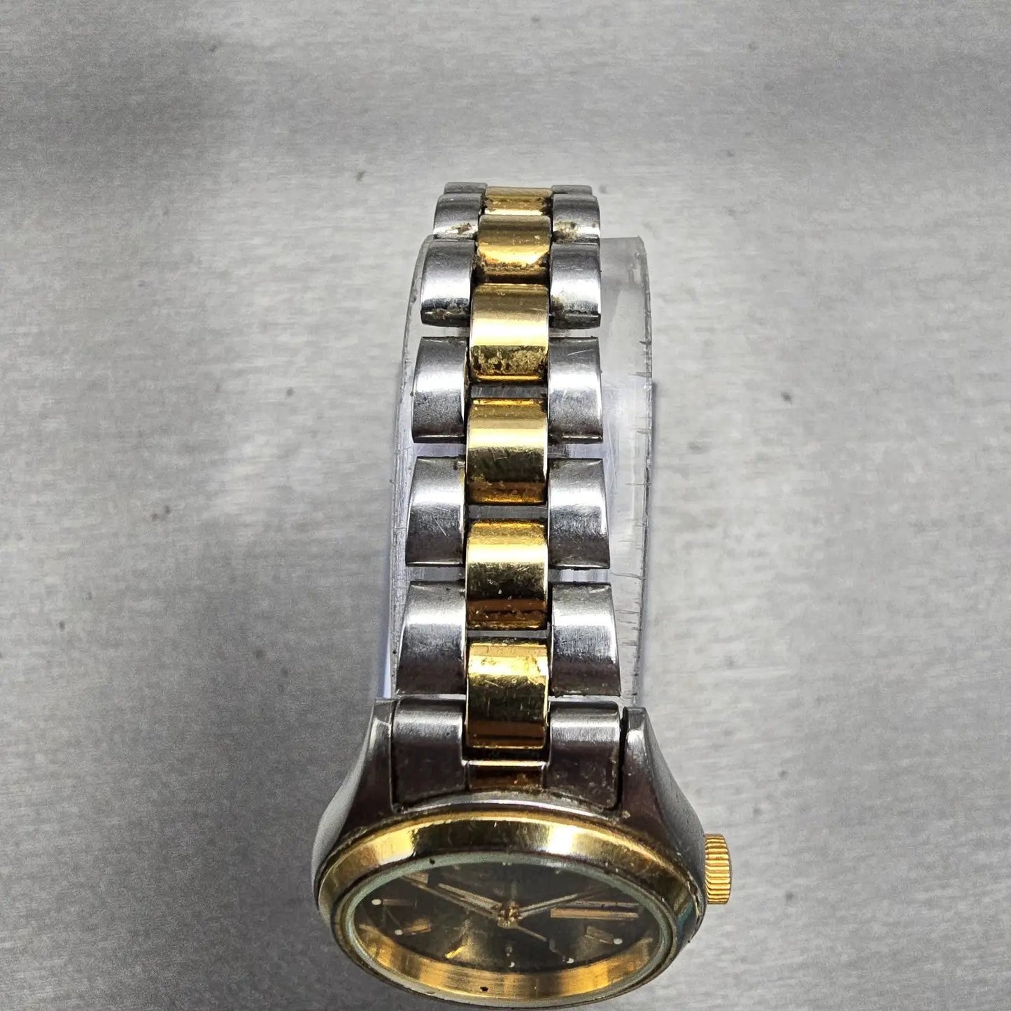 Citizen CQ Watch Women 24mm Gray Dial Two Tone Daydate Round 6000-K02775 New Bat4