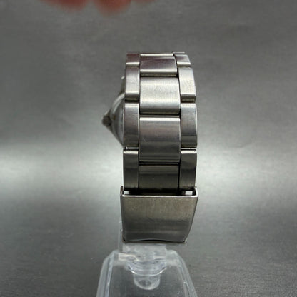 Seiko Chronos Watch Men 34mm White Dial Silver Tone Daydate 7433-7030 NewBattery7