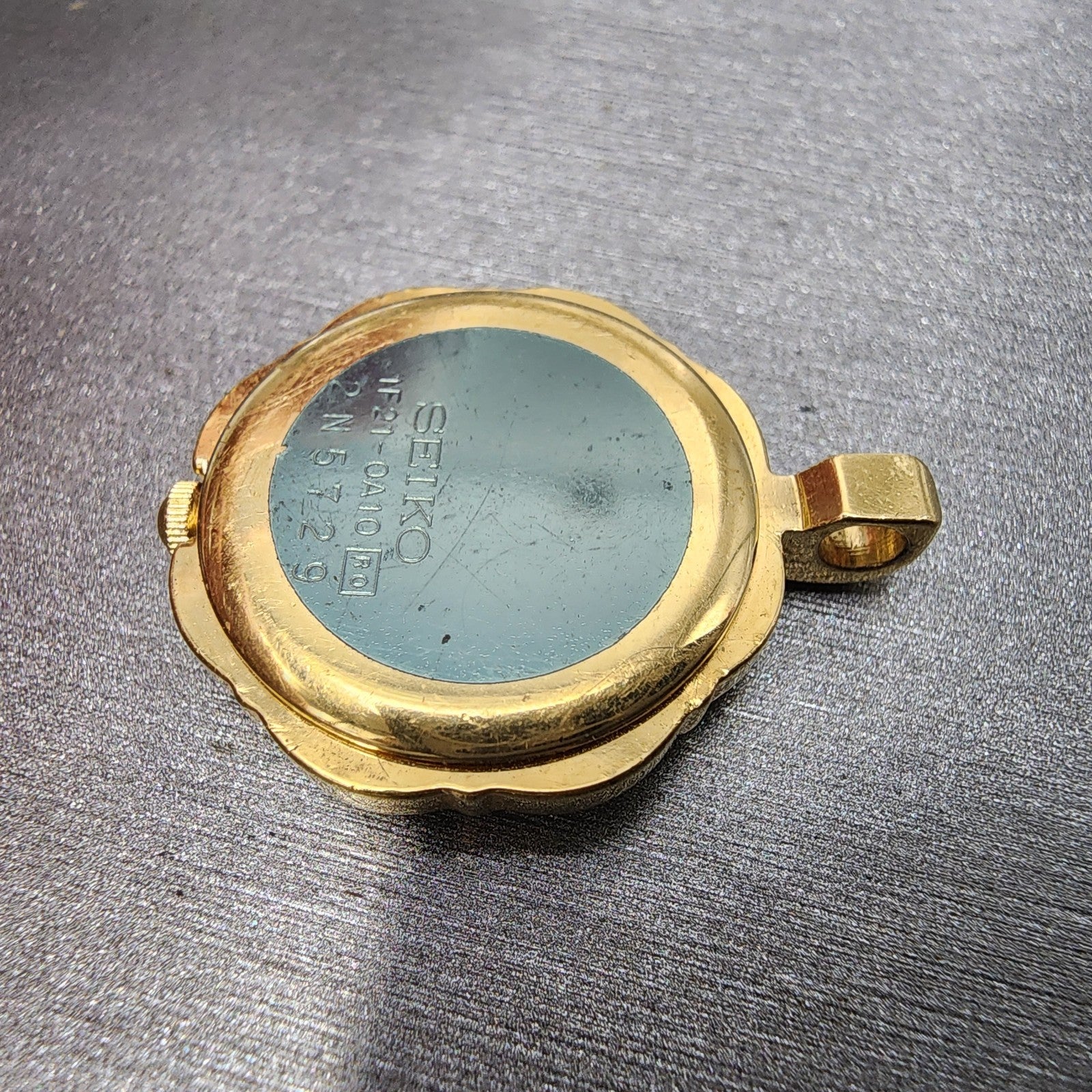 Seiko Necklace Watch Women 21mm Champagne Dial Gold Tone 1f210a10 New Battery10