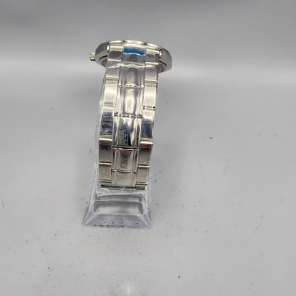 Bulova TFX Watch Men 37mm Blue Dial Steel Round New battery UNH Hockey 36B04