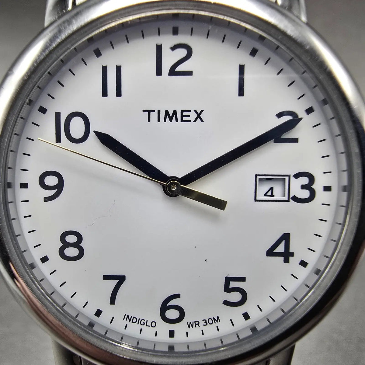 Timex Easy Reader Watch Men 36mm White Dial Two Tone Date Round New Battery T31