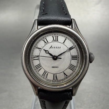 Seiko Avenue Watch Women 24mm Silver Dial Silver Tone Round 1F21-1A00 New Batt0