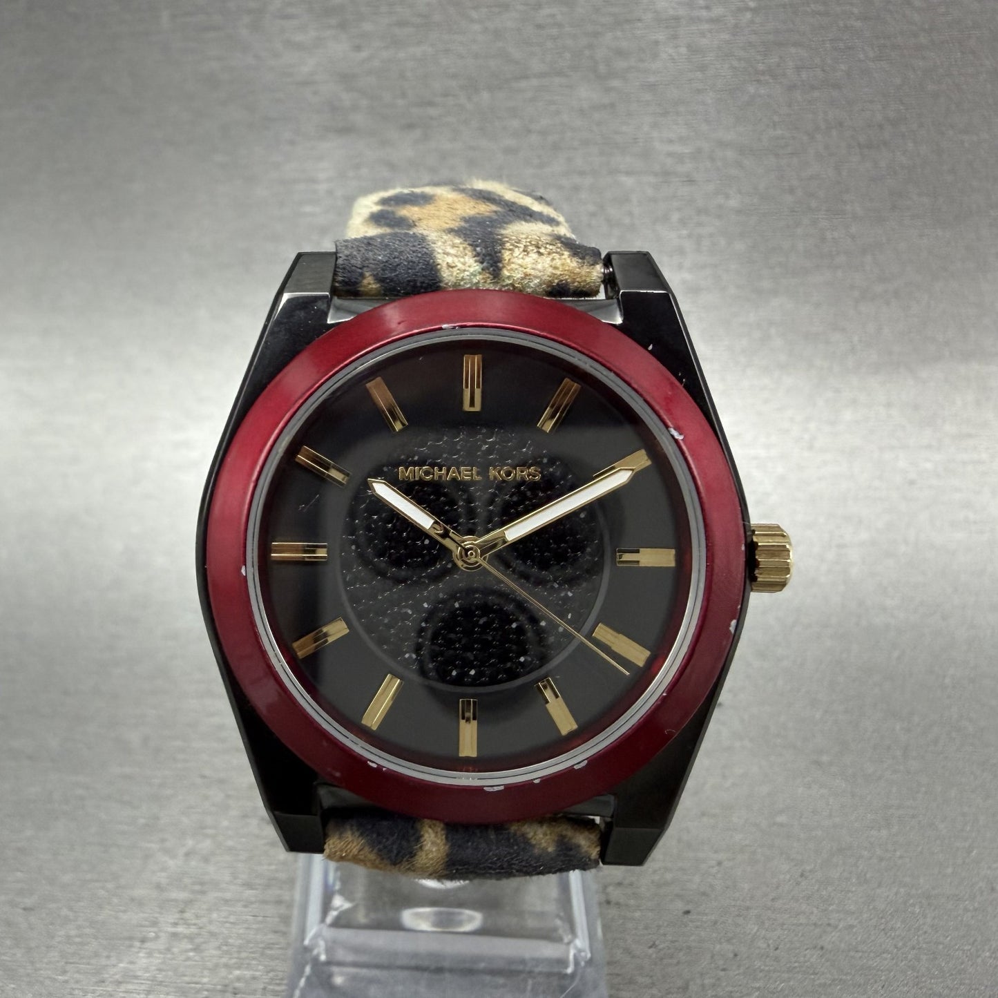 Michael Kors Channing Watch Women 40mm Black Dial Black Tone Round MK2855 Newbat0