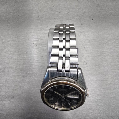 Seiko SQ Watch Women 24mm Black Dial Silver Tone Daydate Round 8523-0060 New Bat4