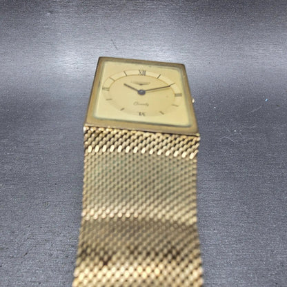 Longines Tank Watch Men 25mm Gold Dial Gold Tone Oval Rectangle L960.2 PARTS3