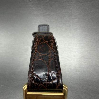 Seiko Tank Watch Women 19mm Champagne Dial Gold Tone 7320-5000 New Battery4