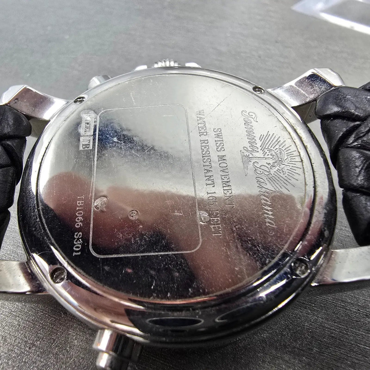Tommy Bahama Bimini Tide Watch Men 42mm White Dial Steel Daydate TB1066 New Batt9