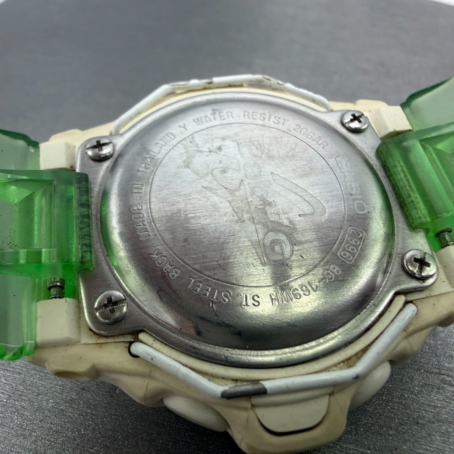 Casio Baby-G Watch Women 43mm White Green Digital Alarm Chrono BG-169WH New Batt9