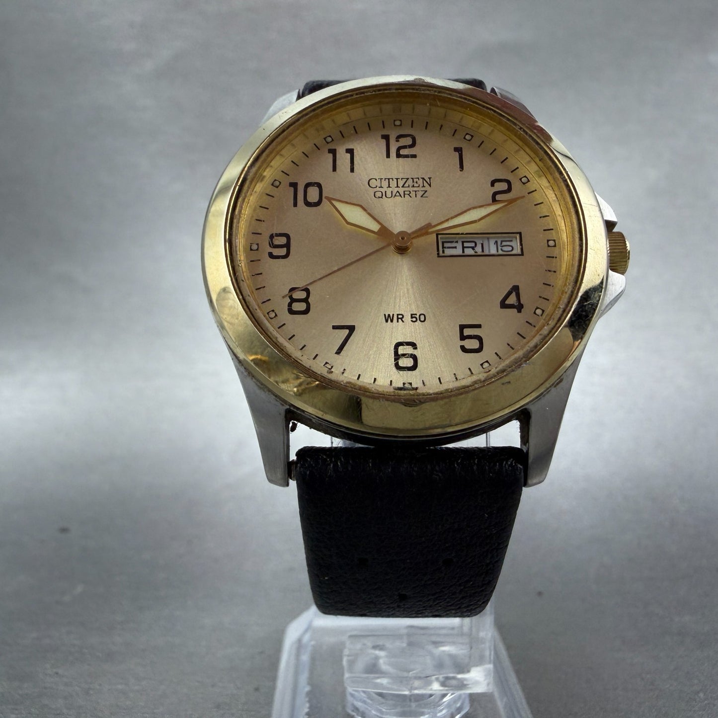 Citizen Watch Men 36mm Champagne Dial Two Tone Daydate 1102-S056039 New Battery5