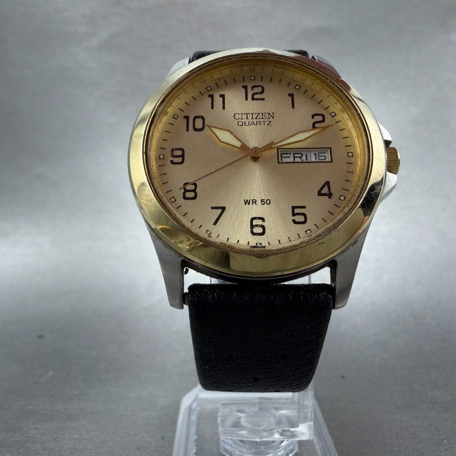 Citizen Watch Men 36mm Champagne Dial Two Tone Daydate 1102-S056039 New Battery5