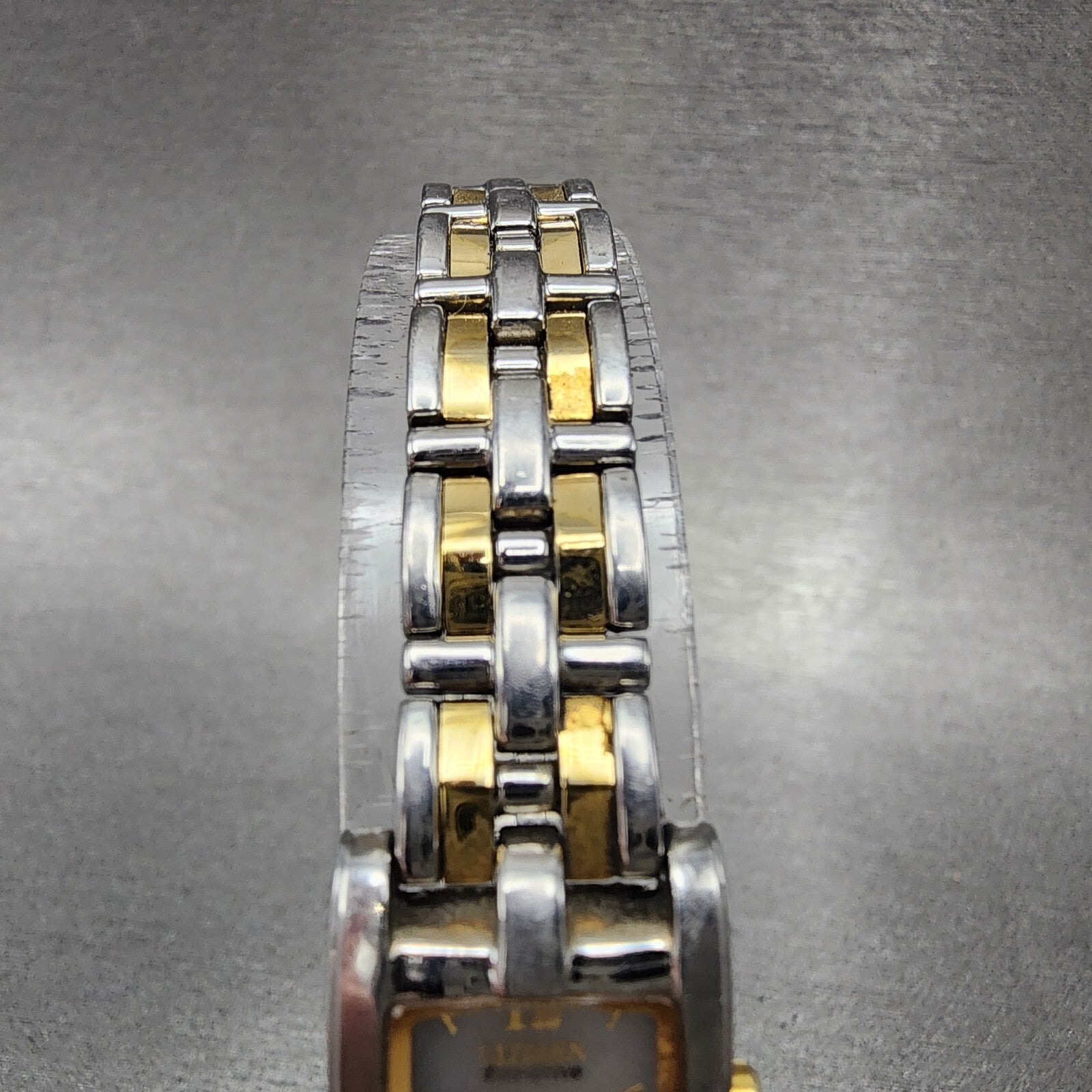 Citizen EcoDrive Tank Watch Women 15mm White Dial Two Tone G620S028566 Runs4