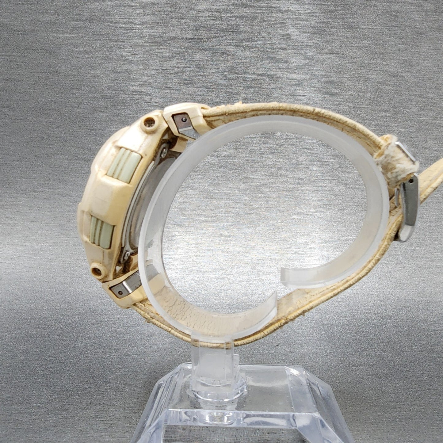 Casio BabyG BGC110 Watch Women 42mm Digital White Tone Round Alarm New Battery6