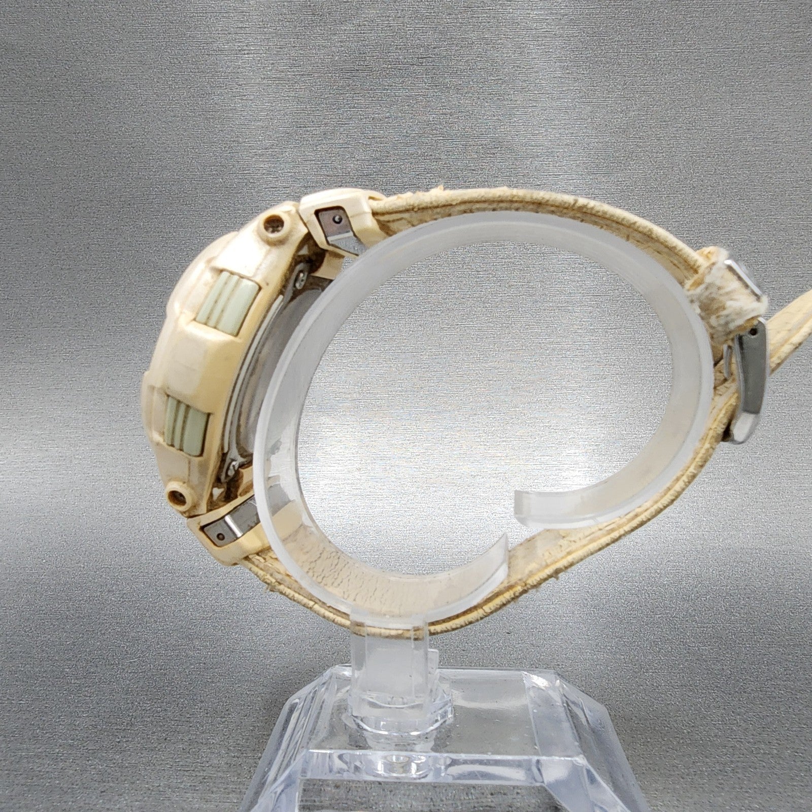 Casio BabyG BGC110 Watch Women 42mm Digital White Tone Round Alarm New Battery6