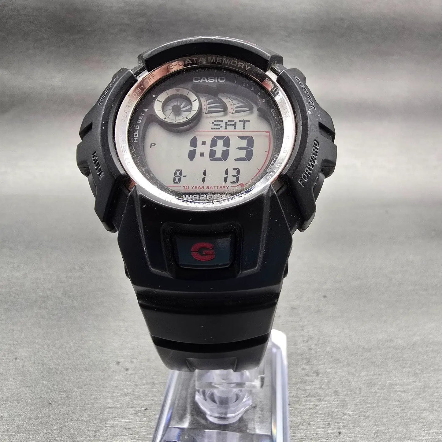Casio G-Shock G-2900 Watch Men 46mm Black Dial Black Chrono Alarm New Battery5