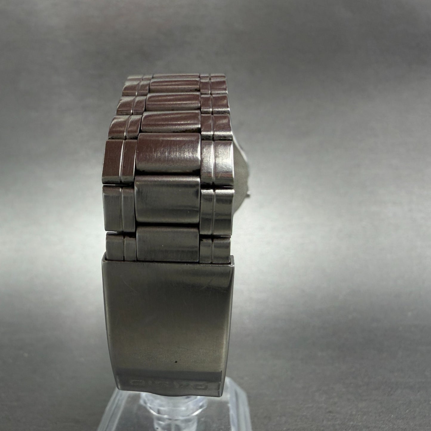 Casio AW-100 Watch Men 35mm Analog Digital Silver Alarm Round New Battery7