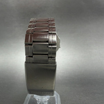 Casio AW-100 Watch Men 35mm Analog Digital Silver Alarm Round New Battery7