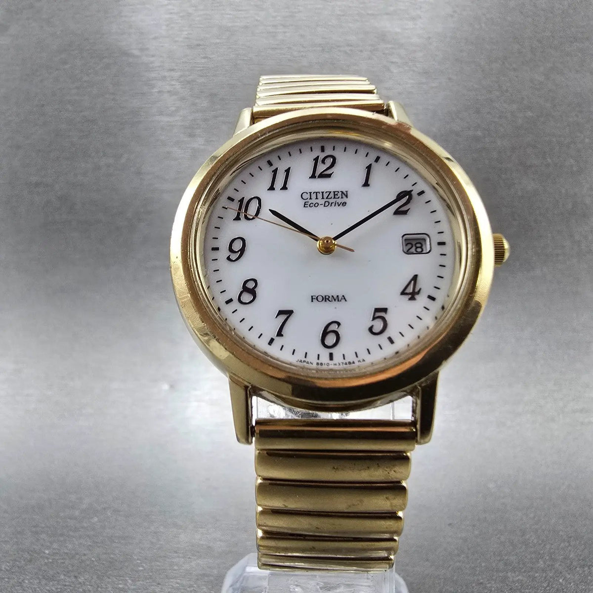 Citizen Forma Eco-Drive Watch Men 34mm White Dial Gold Round B810-H22331 Runs5