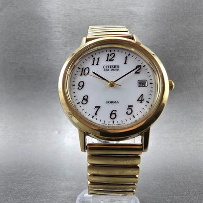 Citizen Forma Eco-Drive Watch Men 34mm White Dial Gold Round B810-H22331 Runs5
