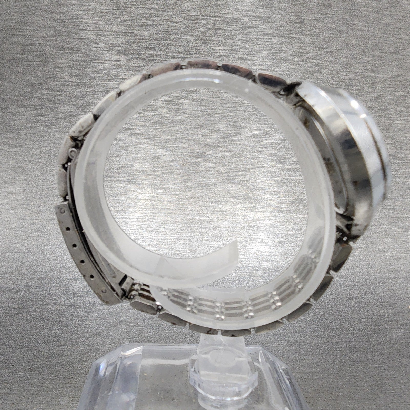 Citizen Automatic Watch Women 30mm Silver Dial Silver Tone Date Cushion Runs8