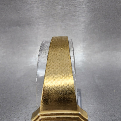 Seiko Tank Watch Women 19mm Black Dial Gold Tone Octagon 23206100 New Battery4