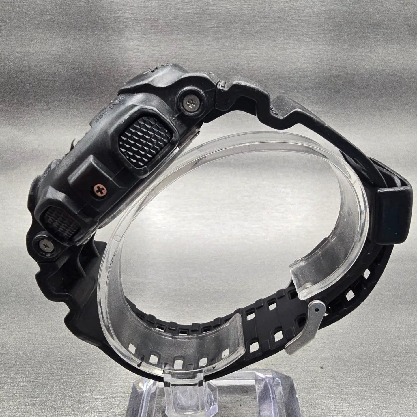 Casio G-Shock GD-100 Watch Men 51mm Black Dial Black Alarm Chrono New Battery6