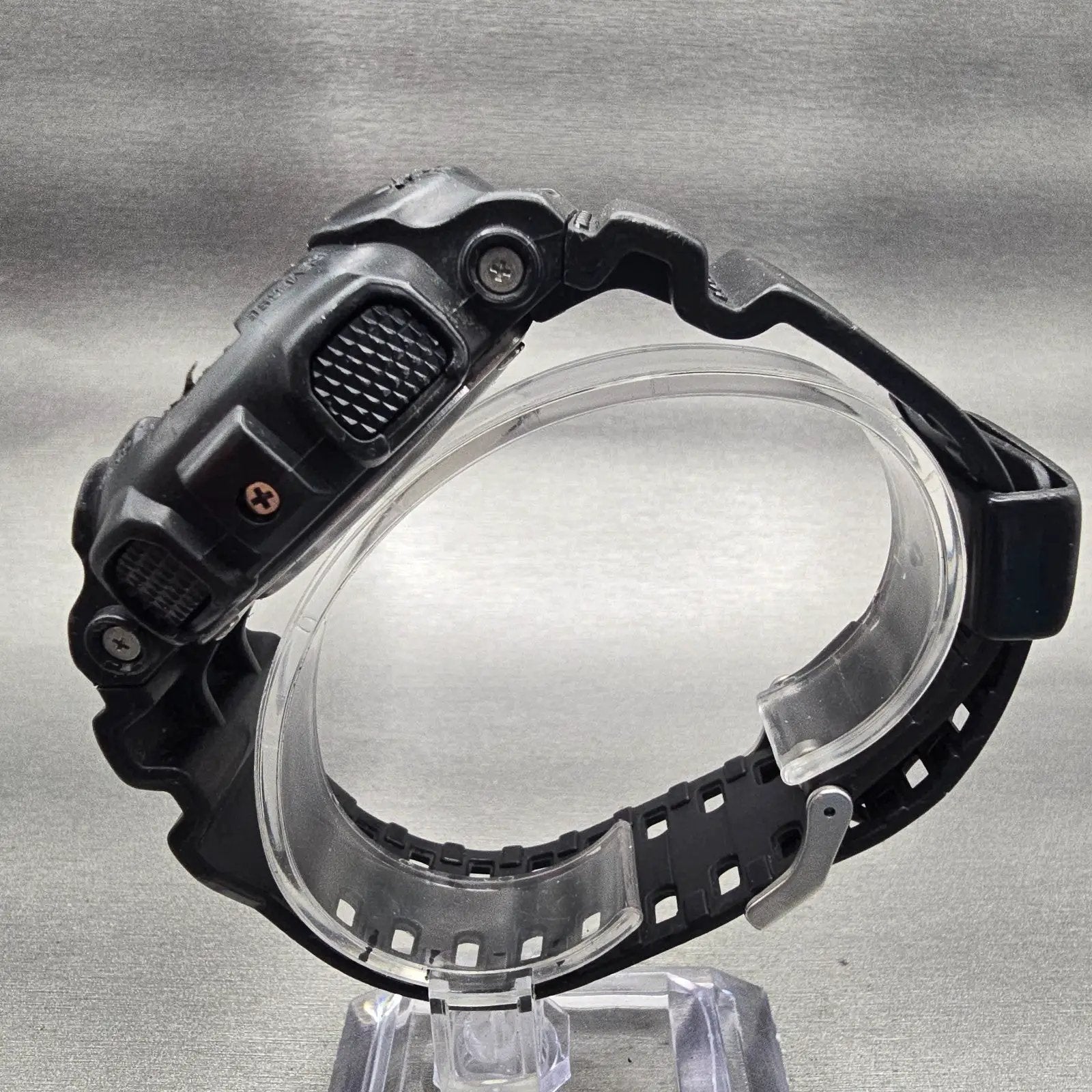 Casio G-Shock GD-100 Watch Men 51mm Black Dial Black Alarm Chrono New Battery6
