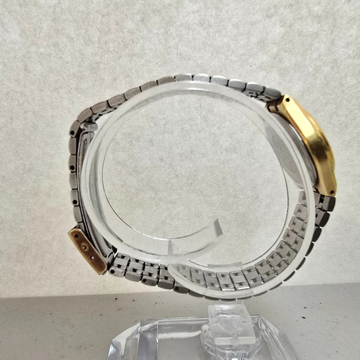 Omega Seamaster Watch Women 22mm Gold Dial Gold Tone Date Round 1380 New Battery8