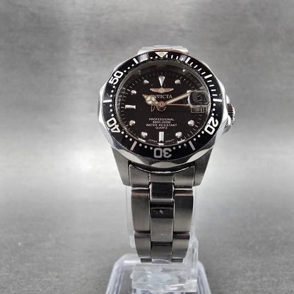 Invicta Dive Watch Women 24mm Black Dial Steel Date 8939A Round New Battery UNKJ6