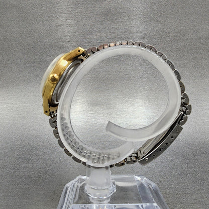Seiko Watch Women 27mm Silver Dial Two Tone Manual 2107-0050 Runs