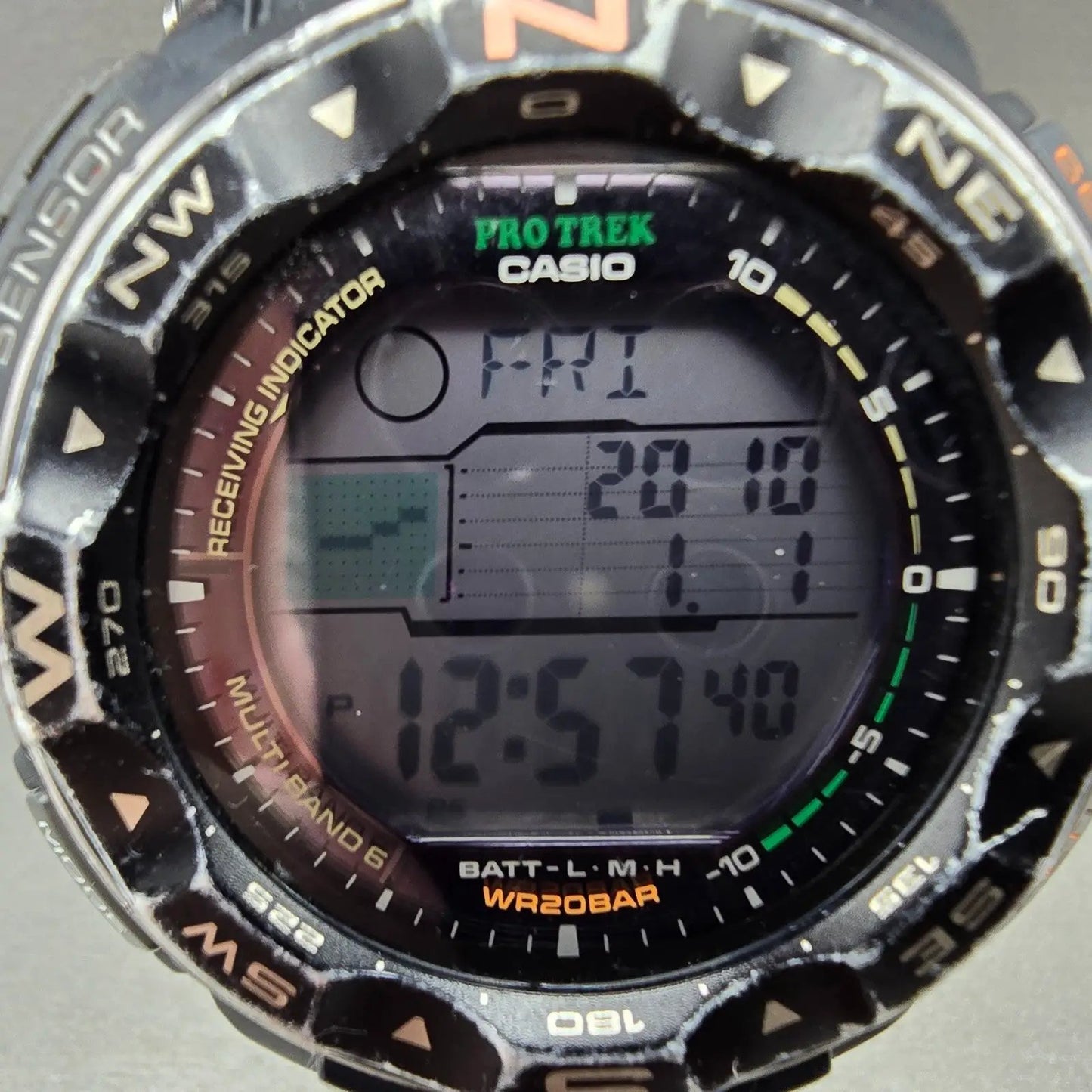 Casio Protek PRW-2500 Watch Men 51mm Digital Black triple Senor Alarm Works1