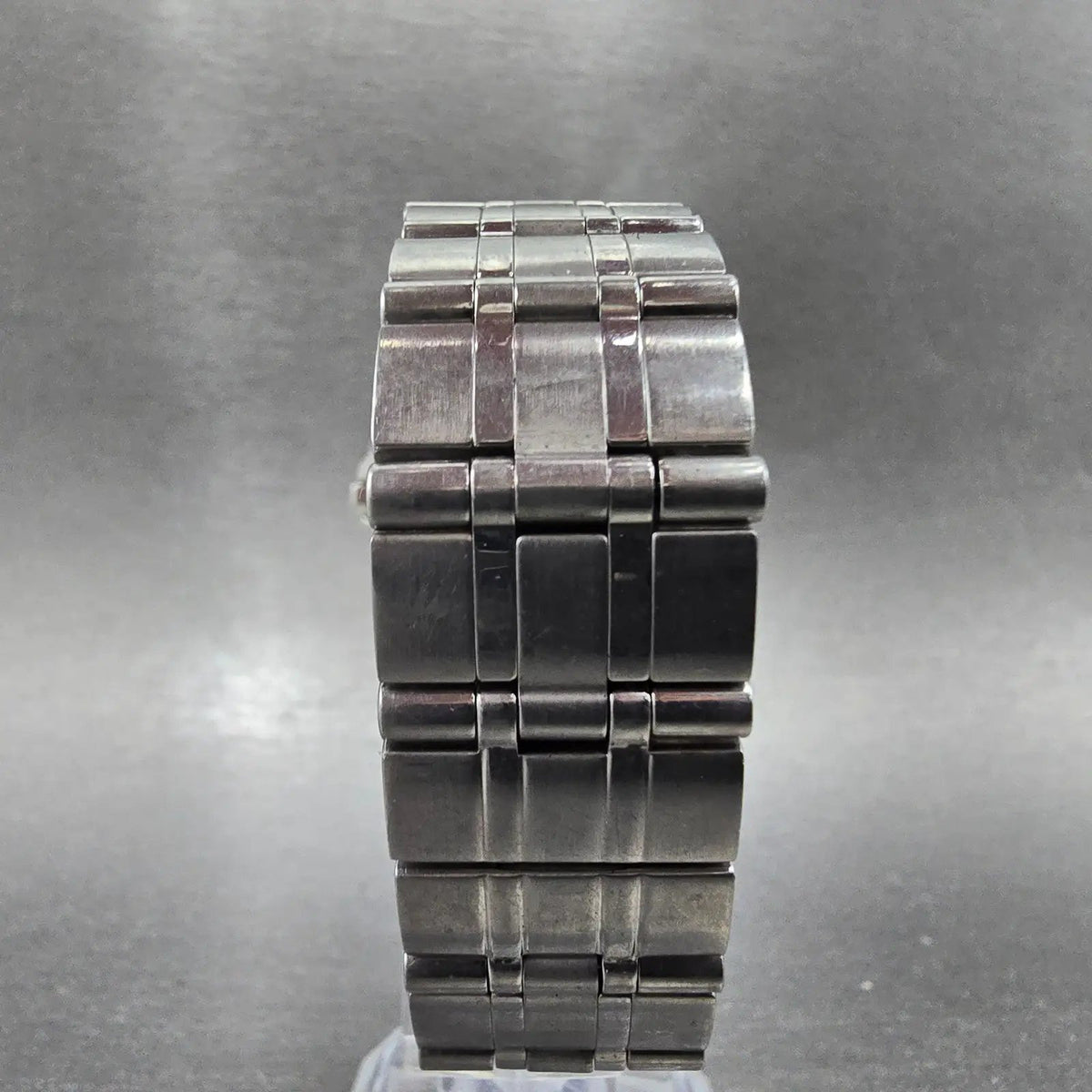 Citizen Eco-Drive Watch Men 36mm Black Dial Silver Date Round Diamonds Runs JP7