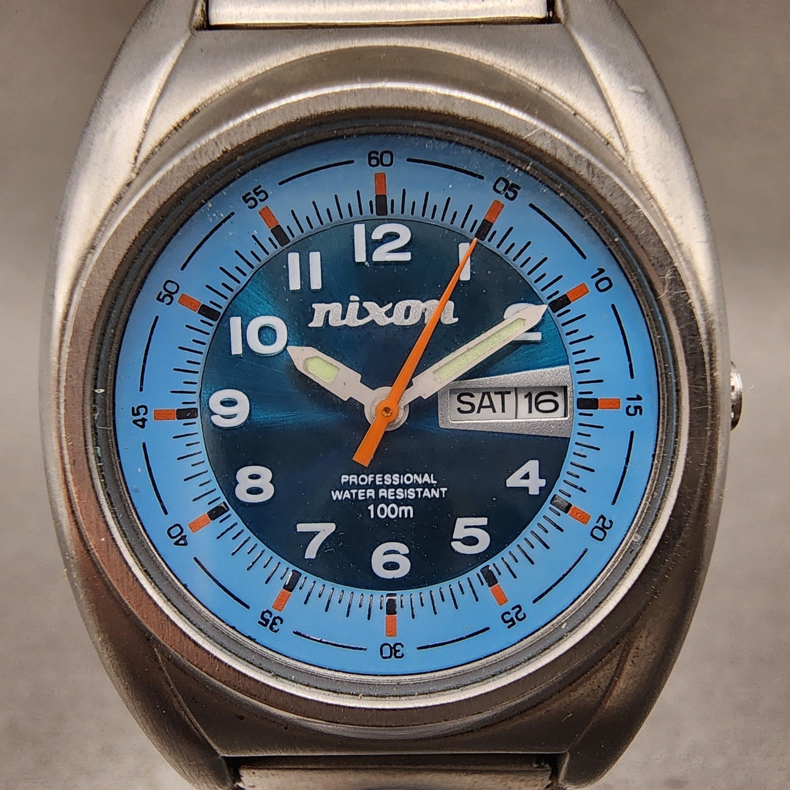Nixon Don Small Watch Women 29mm Blue Dial Steel Daydate Round New battery1