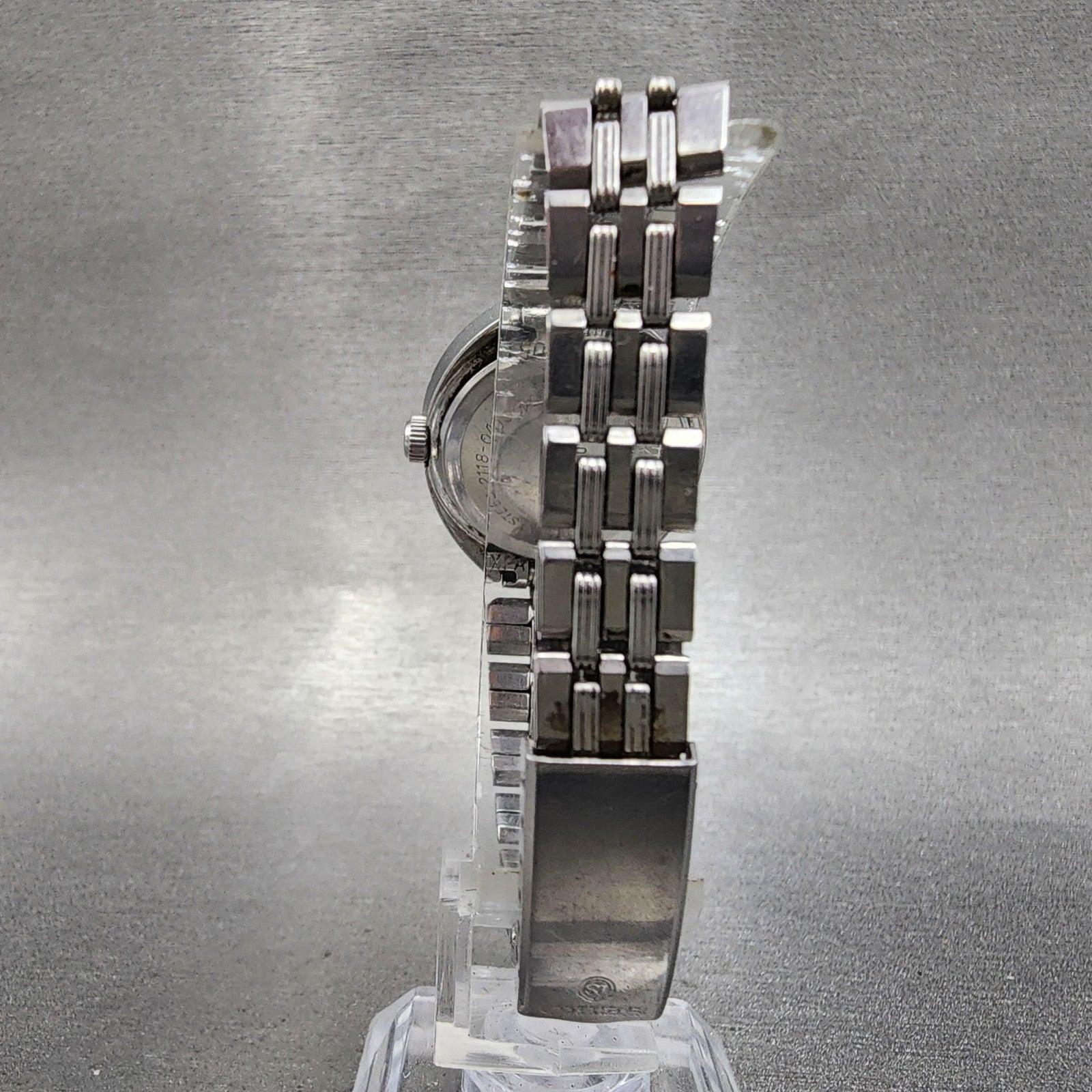 Seiko Watch Women 27mm Silver Dial Silver Tone Date Manual 21180400 Runs7