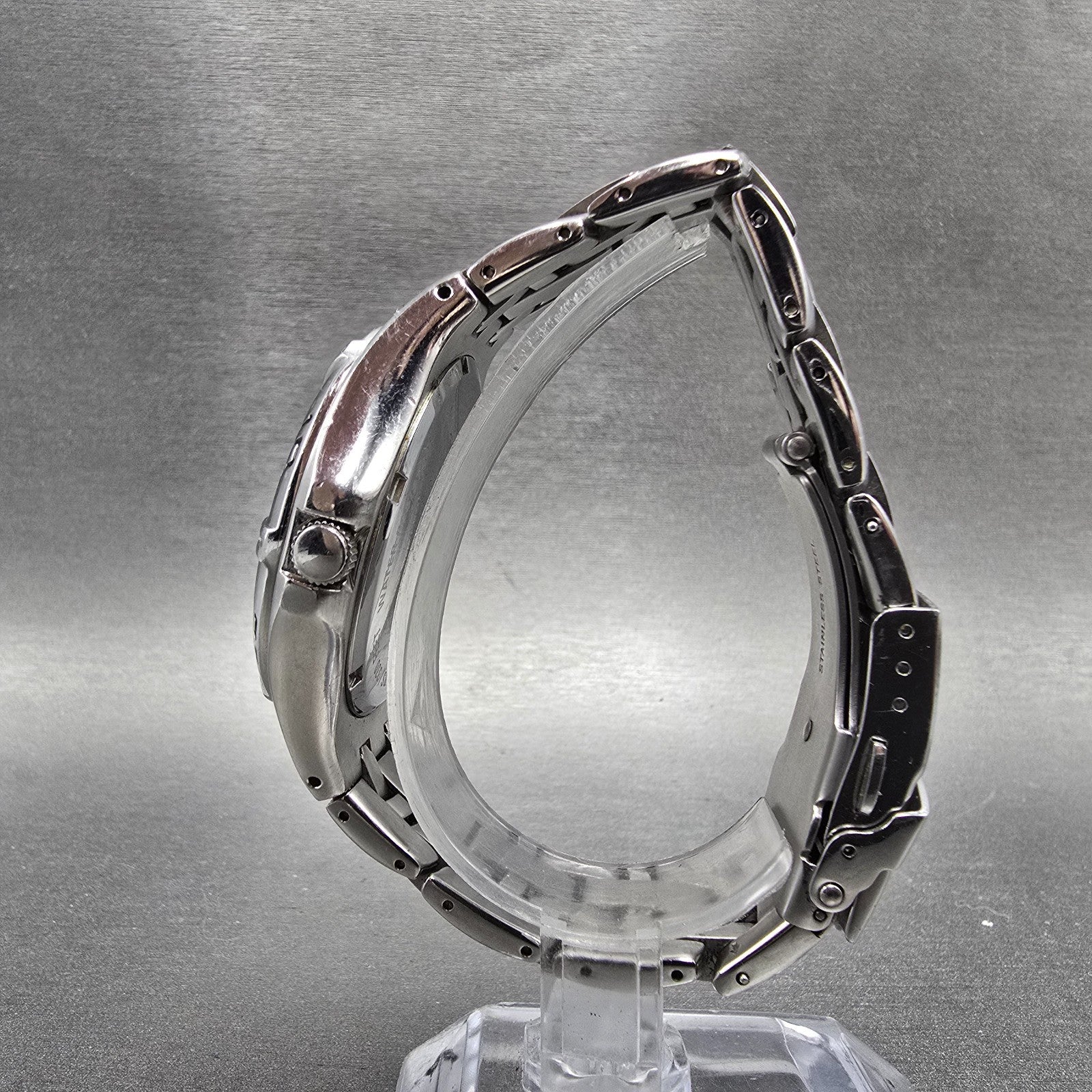 Fossil Blue Dive Watch Men 40mm Blue Dial Silver Tone Date AM-3685 New Battery6