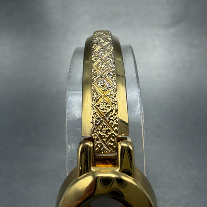 Elgin Watch Women 18mm MOP Dial Gold Tone Oval EG8074 Diamond New Battery GT764