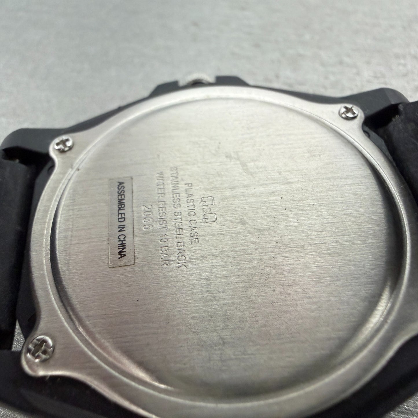 Citizen Q&Q Dive Watch Men 40mm Black Dial Black Tone Round 2035 New battery9