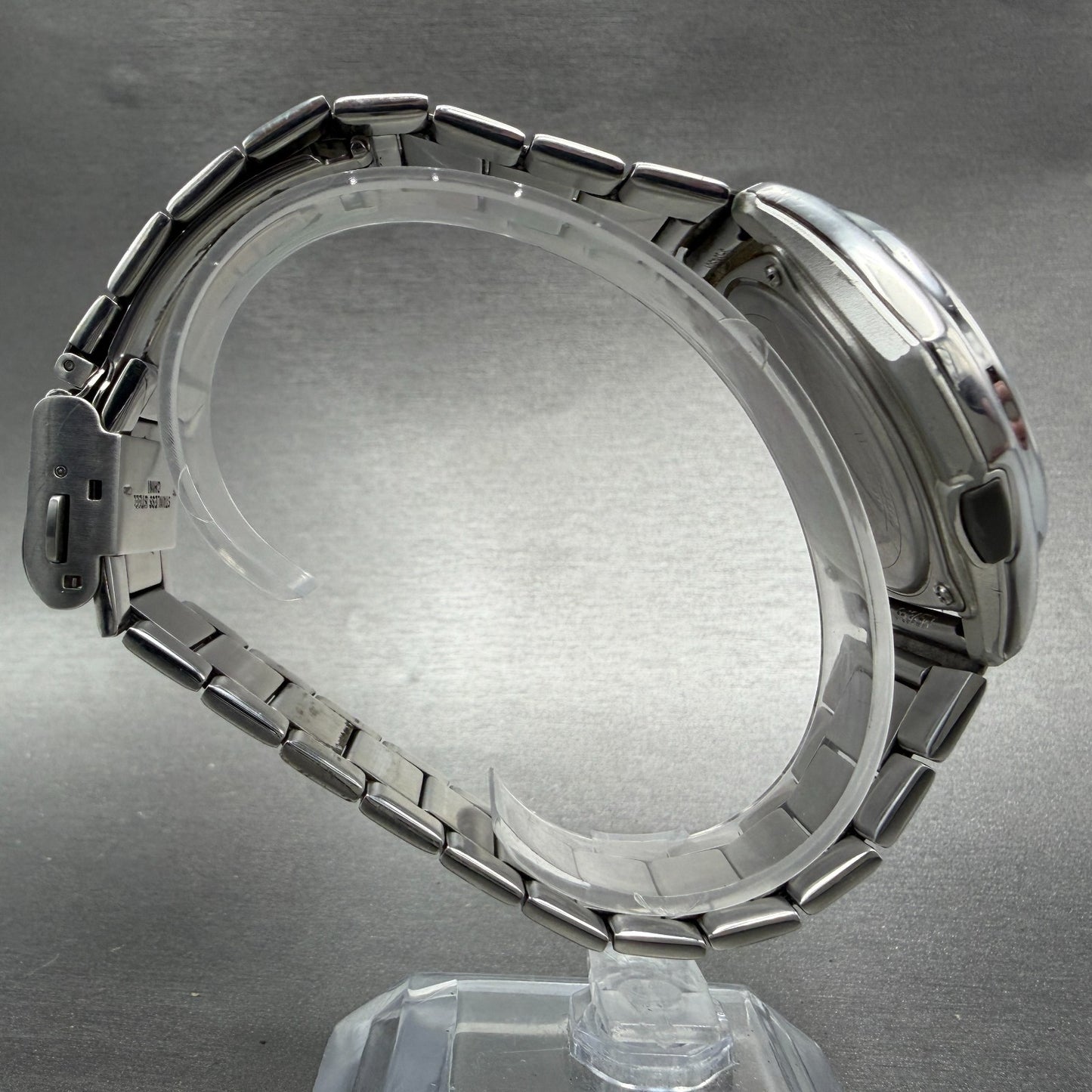 Casio Wave Ceptor Watch Men 42mm White Dial Steel Solar Analog Digital PARTS9