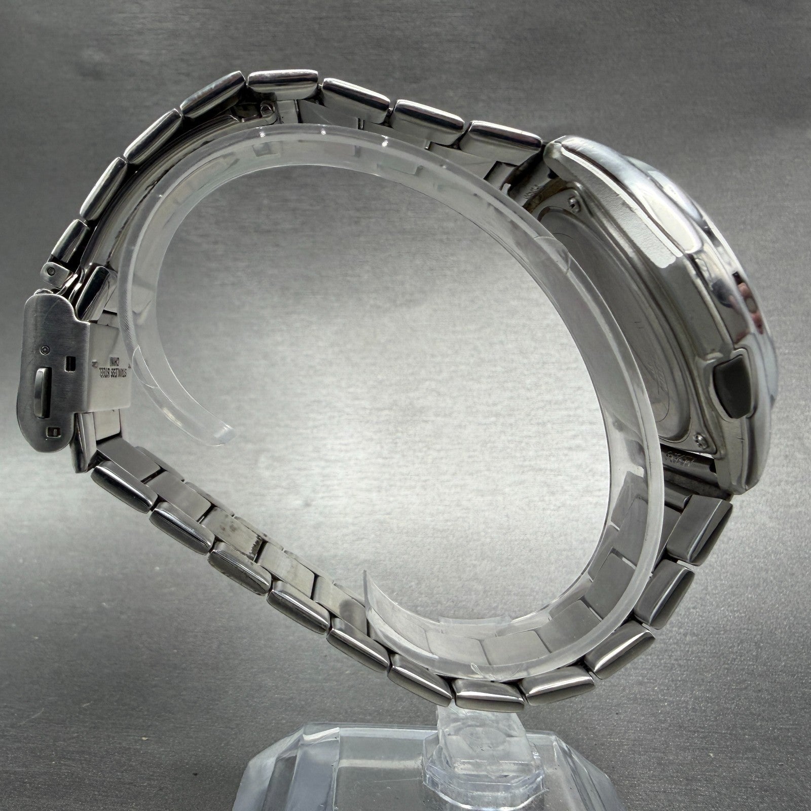Casio Wave Ceptor Watch Men 42mm White Dial Steel Solar Analog Digital PARTS9