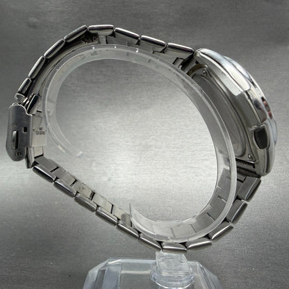 Casio Wave Ceptor Watch Men 42mm White Dial Steel Solar Analog Digital PARTS9
