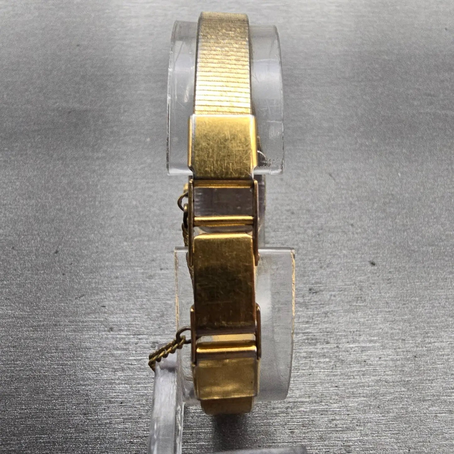 Seiko Watch Women 16mm Brown Dial Gold Tone Rectangle 2C20-5789 New Battery VTG7
