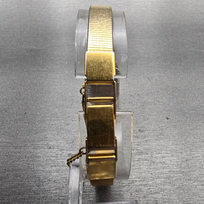 Seiko Watch Women 16mm Brown Dial Gold Tone Rectangle 2C20-5789 New Battery VTG7
