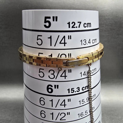 Seiko Watch Women 13mm Gold Dial Gold Tone Oval 1E20-5700 New Battery Vintage9