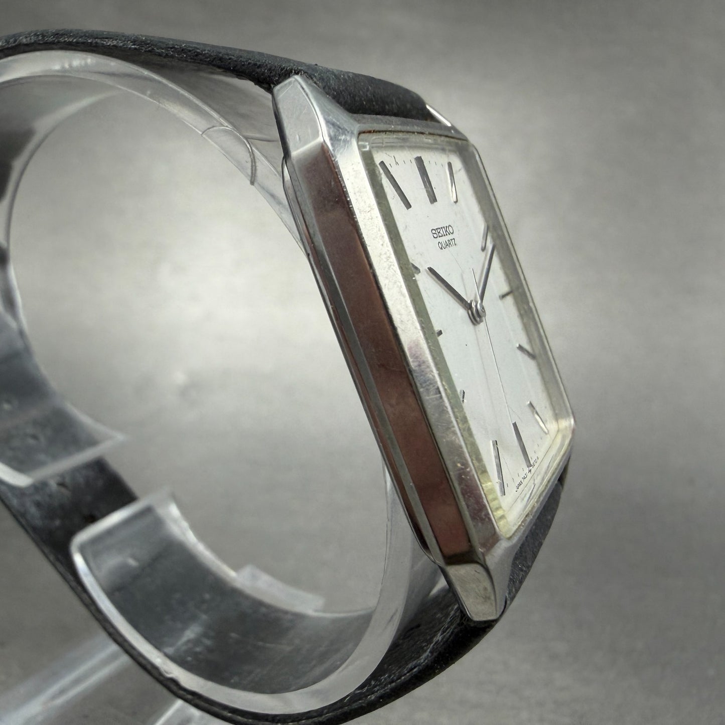 Seiko Tank Watch Men 27mm Silver Dial Silver Tone Rectangle 7431-5210 NewBattery3