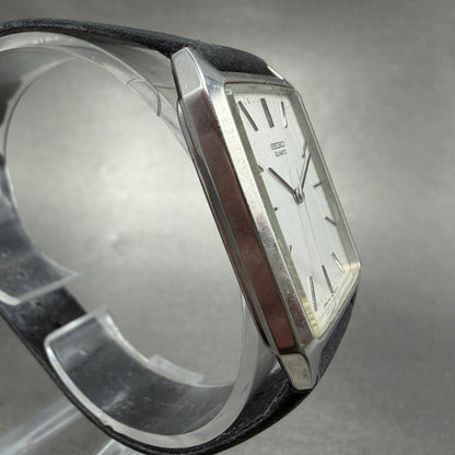 Seiko Tank Watch Men 27mm Silver Dial Silver Tone Rectangle 7431-5210 NewBattery3